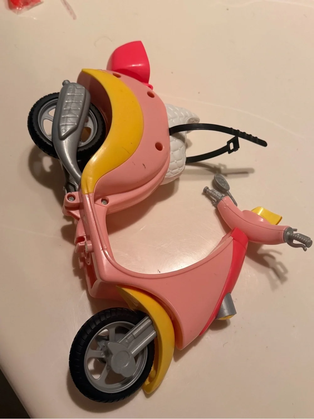 Barbie Pink and Yellow Scooter Moped Vehicle Toy - Mattel Original  Pink and Yel